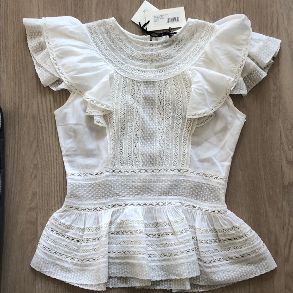 Sea  New York “Sevi Lace Peplum Tank”